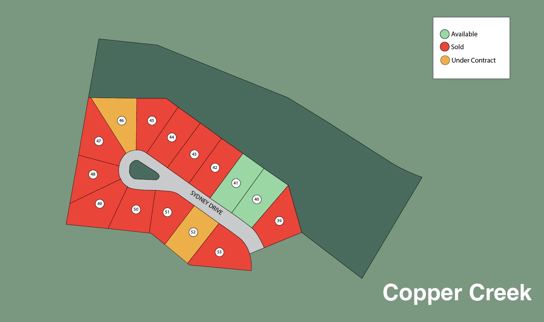 Copper Creek community map